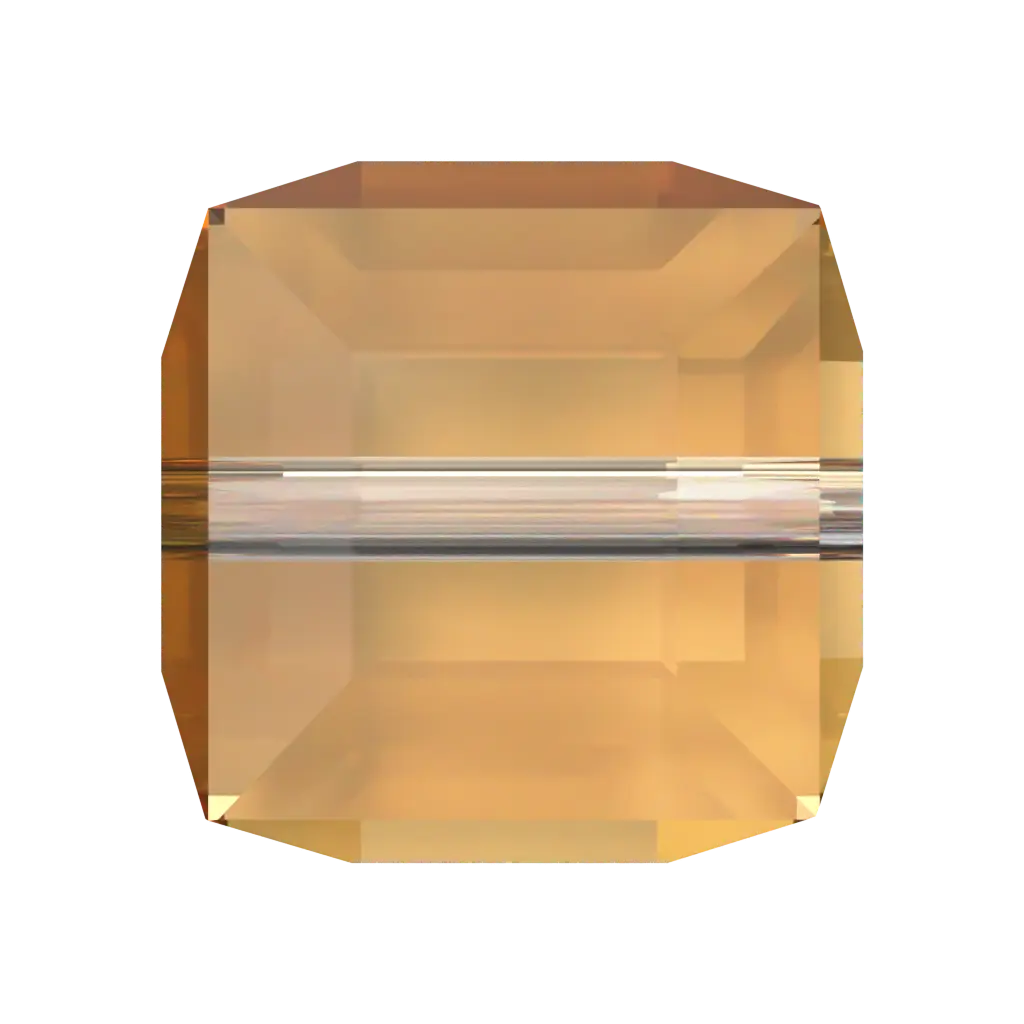Serinity Crystal Beads Cube (5601) Dark Orange - Bluestreak Crystals