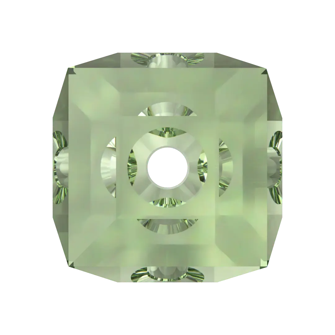 Serinity Crystal Beads Cube (5601) Dark Peridot - Bluestreak Crystals