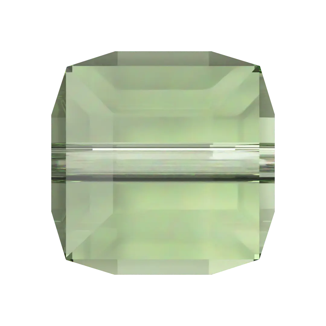 Serinity Crystal Beads Cube (5601) Dark Peridot - Bluestreak Crystals