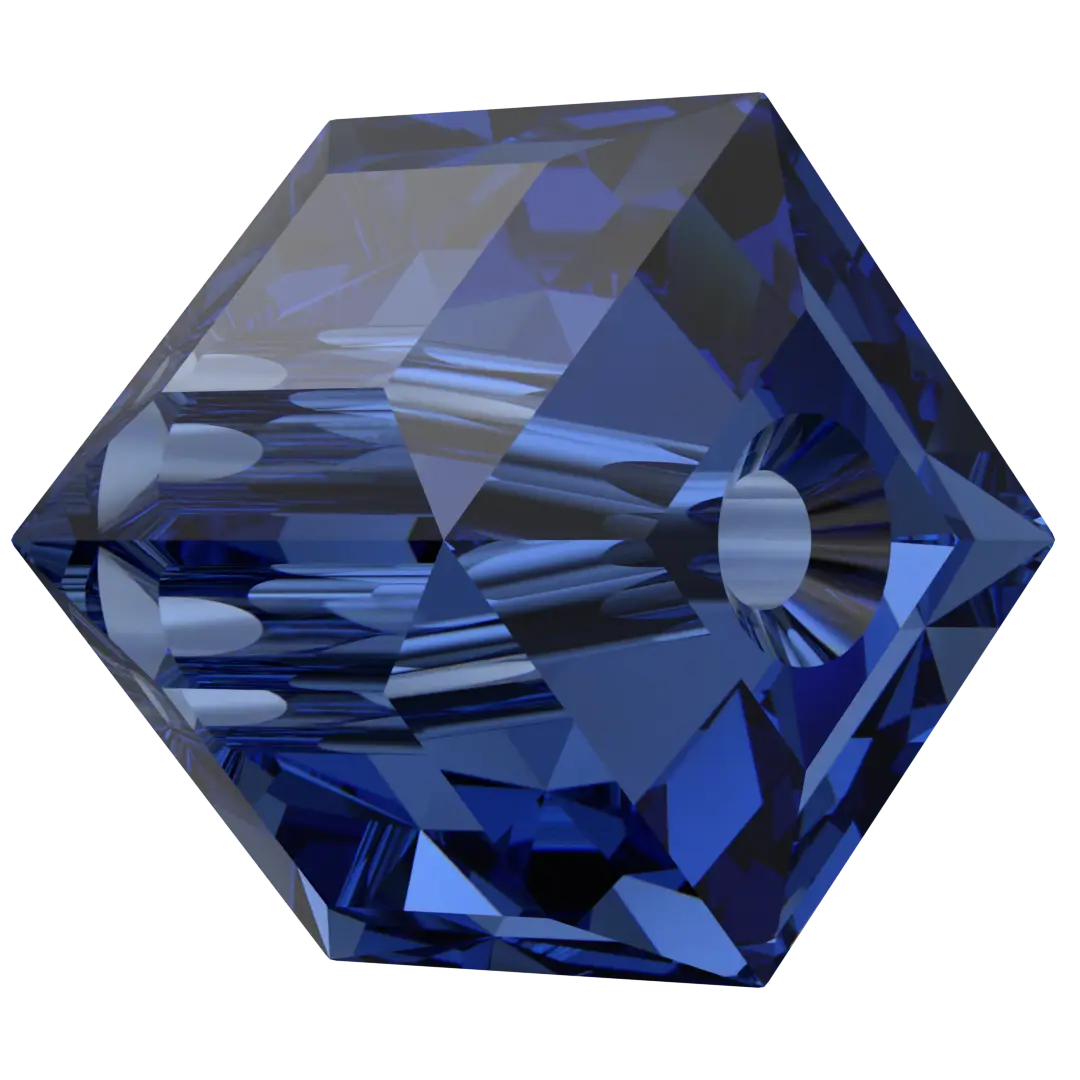 Serinity Crystal Beads Cube (5601) Dark Sapphire - Bluestreak Crystals