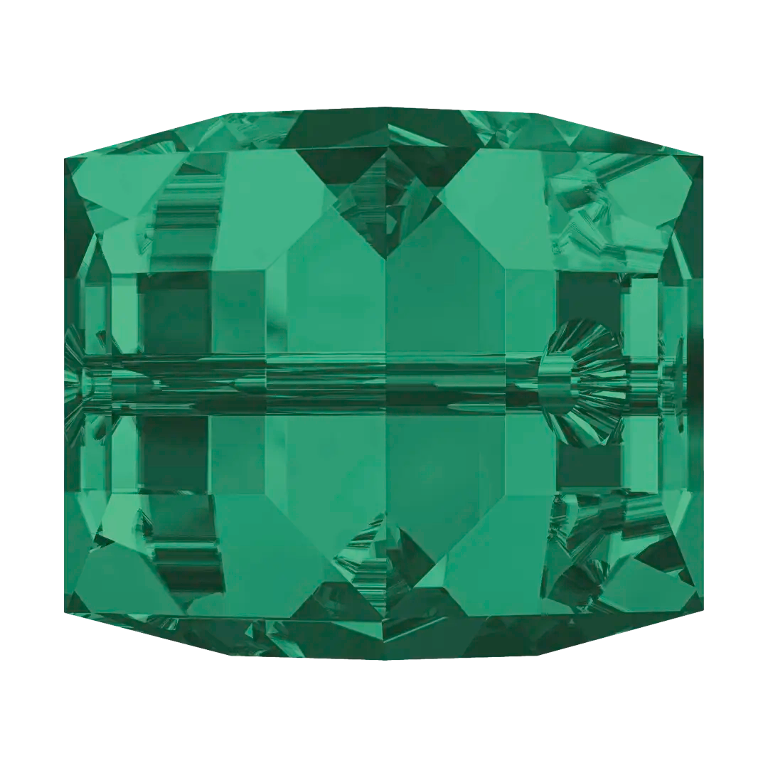 Serinity Crystal Beads Cube (5601) Emerald - Bluestreak Crystals