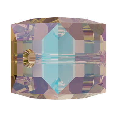 Serinity Crystal Beads Cube (5601) Light Colorado Topaz Shimmer B - Bluestreak Crystals