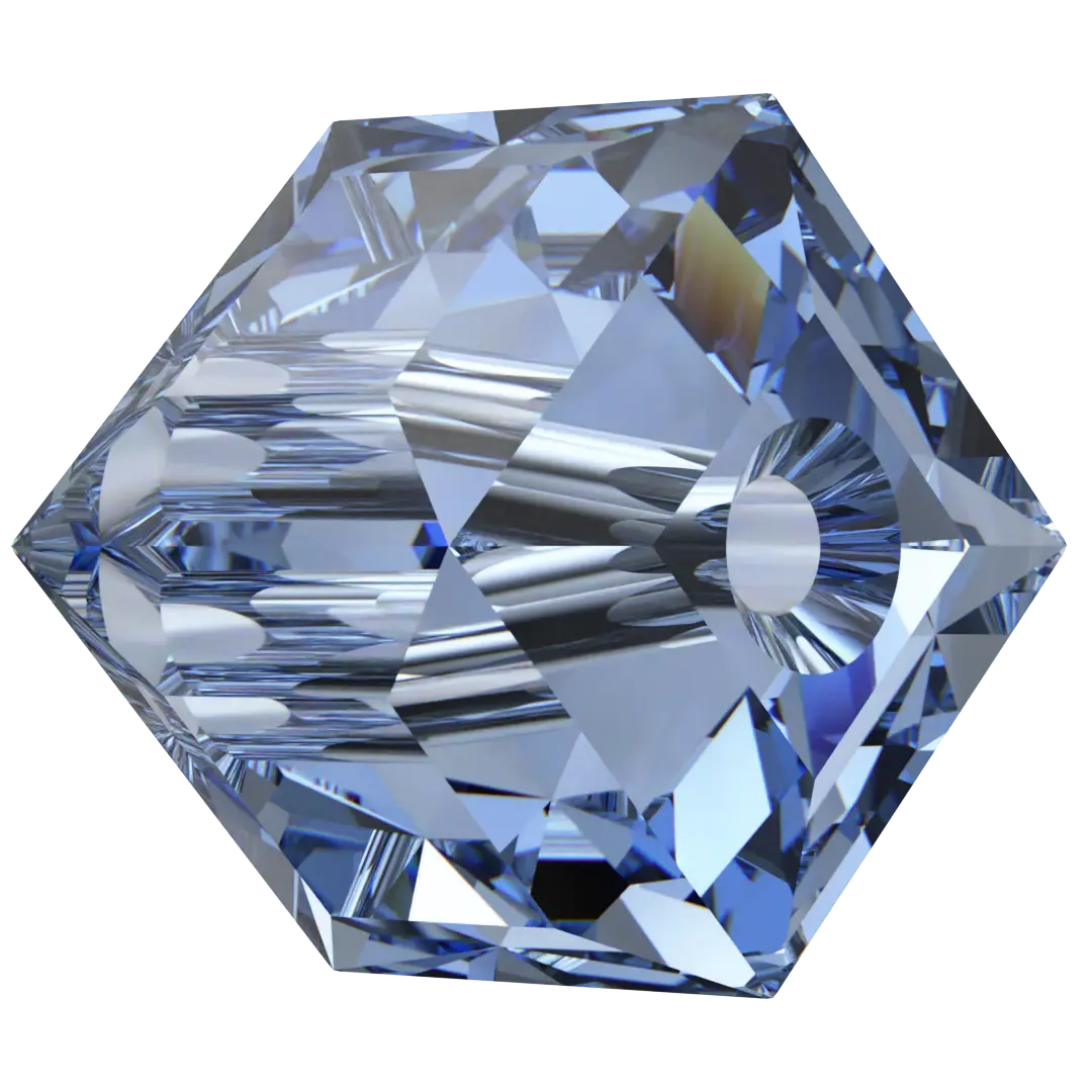 Serinity Crystal Beads Cube (5601) Light Sapphire - Bluestreak Crystals