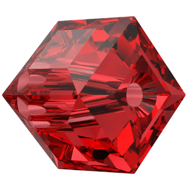 Serinity Crystal Beads Cube (5601) Light Siam - Bluestreak Crystals