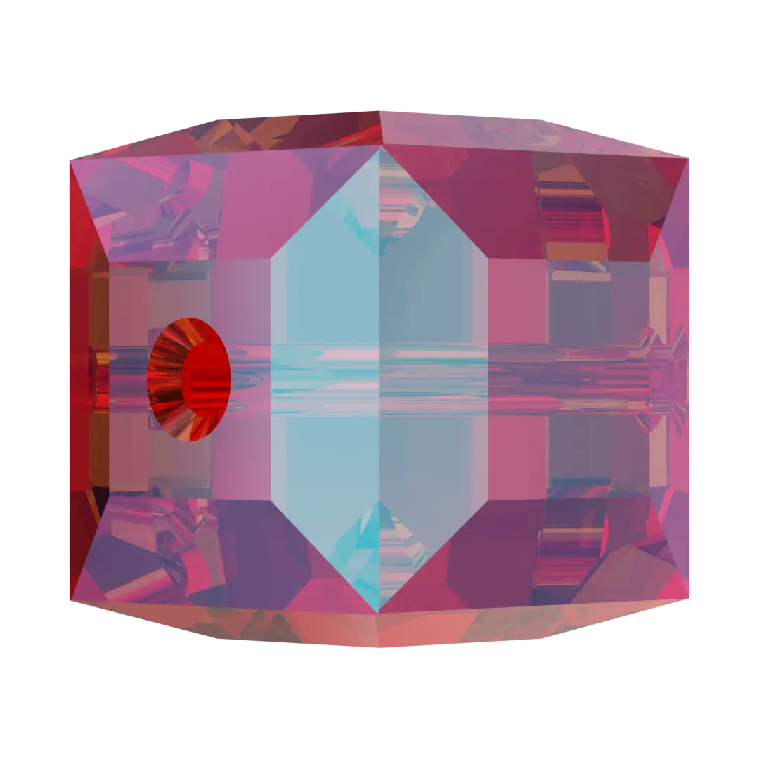 Serinity Crystal Beads Cube (5601) Light Siam Shimmer B - Bluestreak Crystals