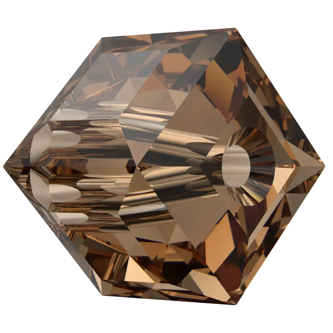 Serinity Crystal Beads Cube (5601) Light Smoked Topaz - Bluestreak Crystals