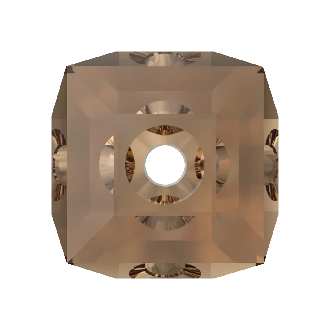 Serinity Crystal Beads Cube (5601) Light Smoked Topaz - Bluestreak Crystals