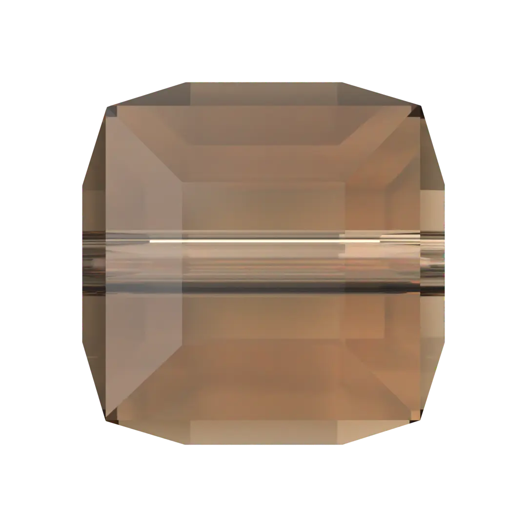 Serinity Crystal Beads Cube (5601) Light Smoked Topaz - Bluestreak Crystals