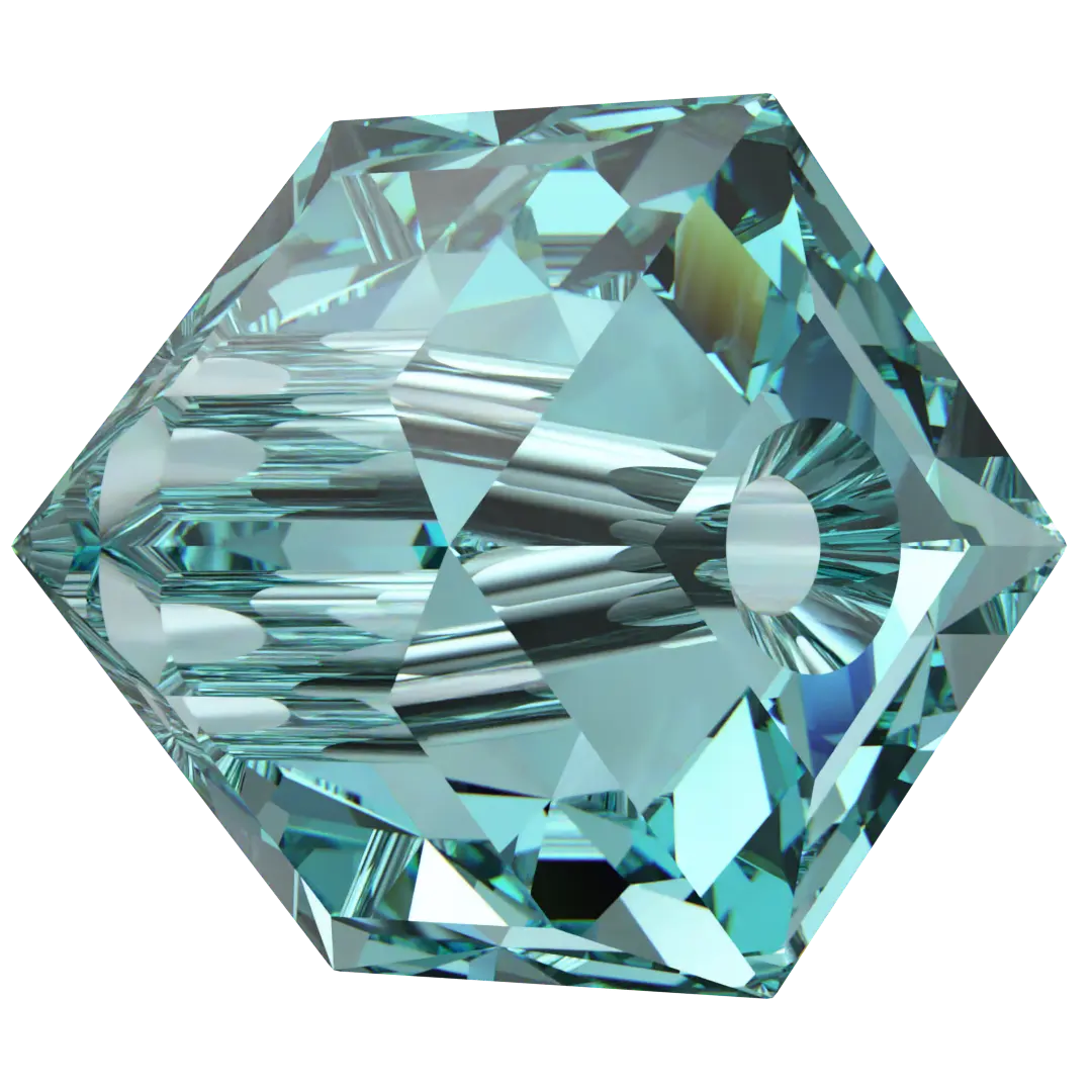 Serinity Crystal Beads Cube (5601) Light Turquoise - Bluestreak Crystals