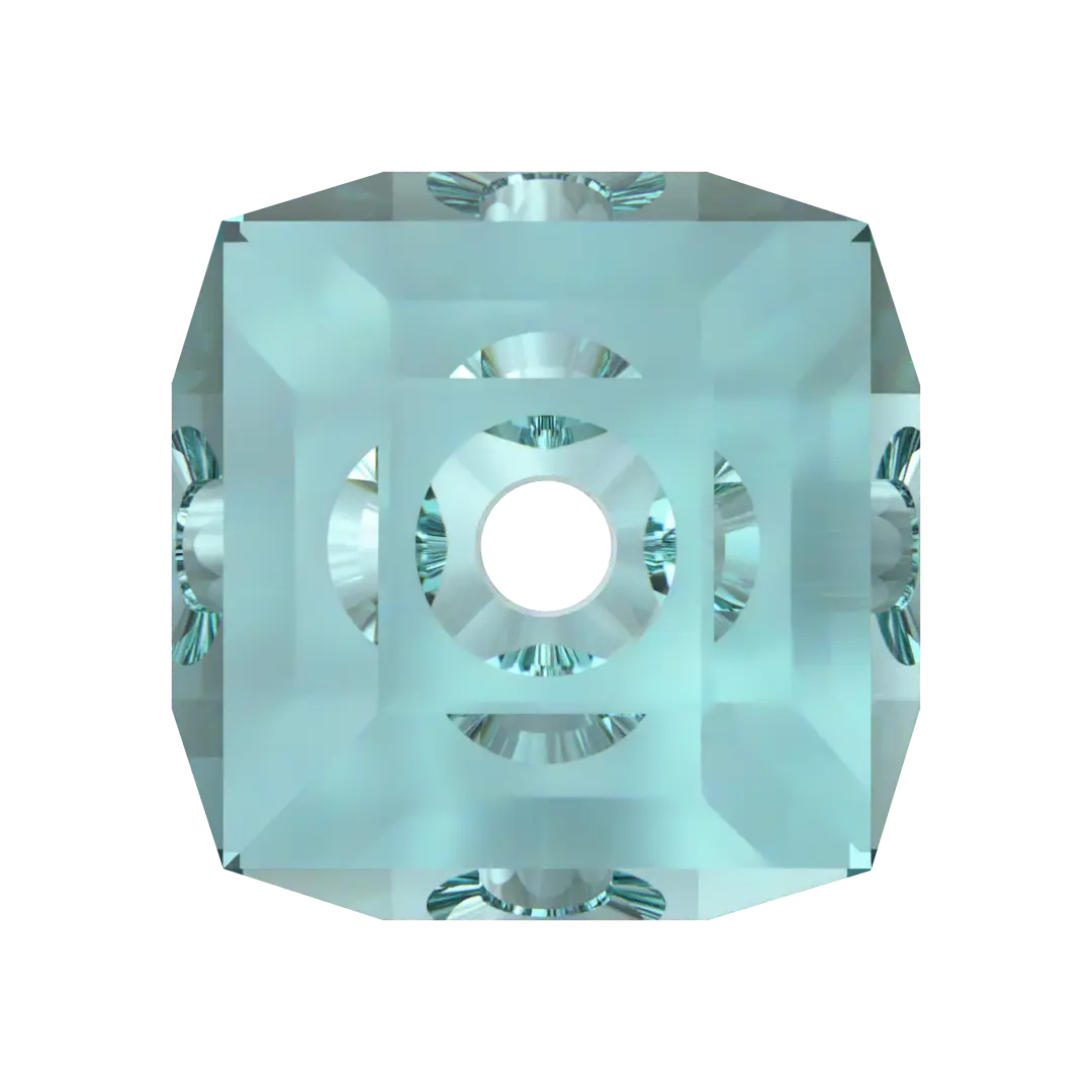 Serinity Crystal Beads Cube (5601) Light Turquoise - Bluestreak Crystals