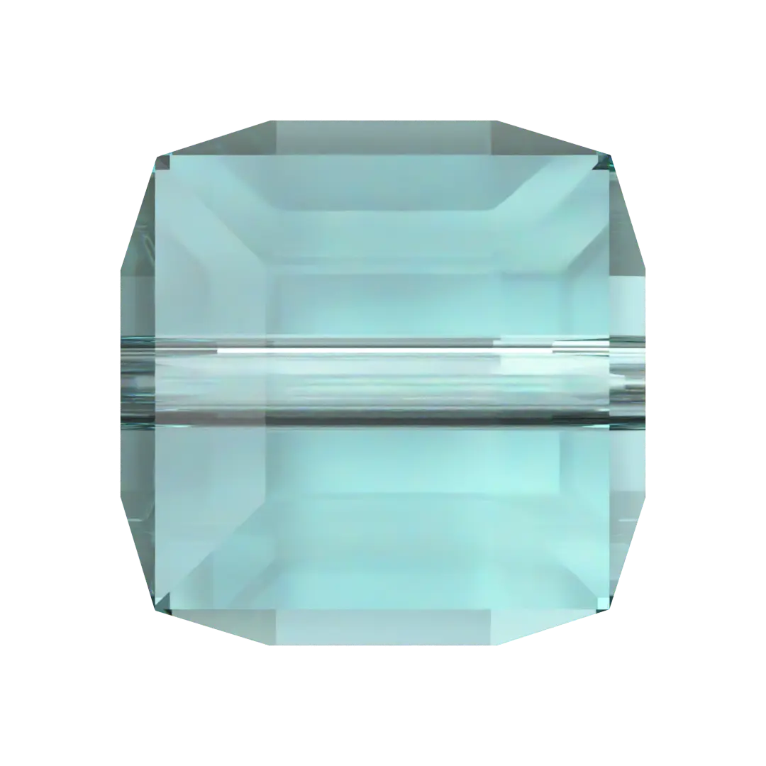 Serinity Crystal Beads Cube (5601) Light Turquoise - Bluestreak Crystals