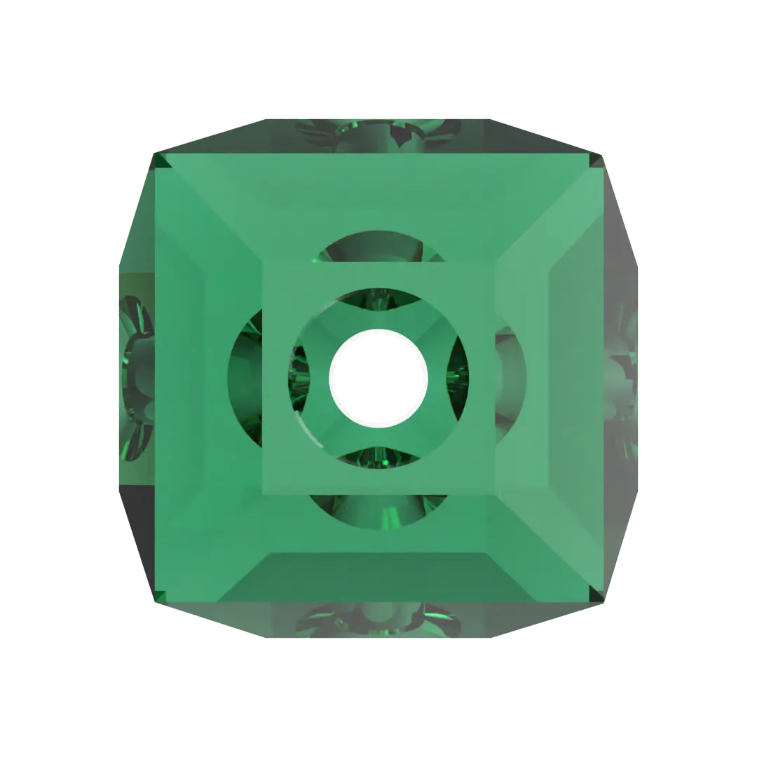 Swarovski Crystal Beads Cube (5601) Majestic Green - Bluestreak Crystals
