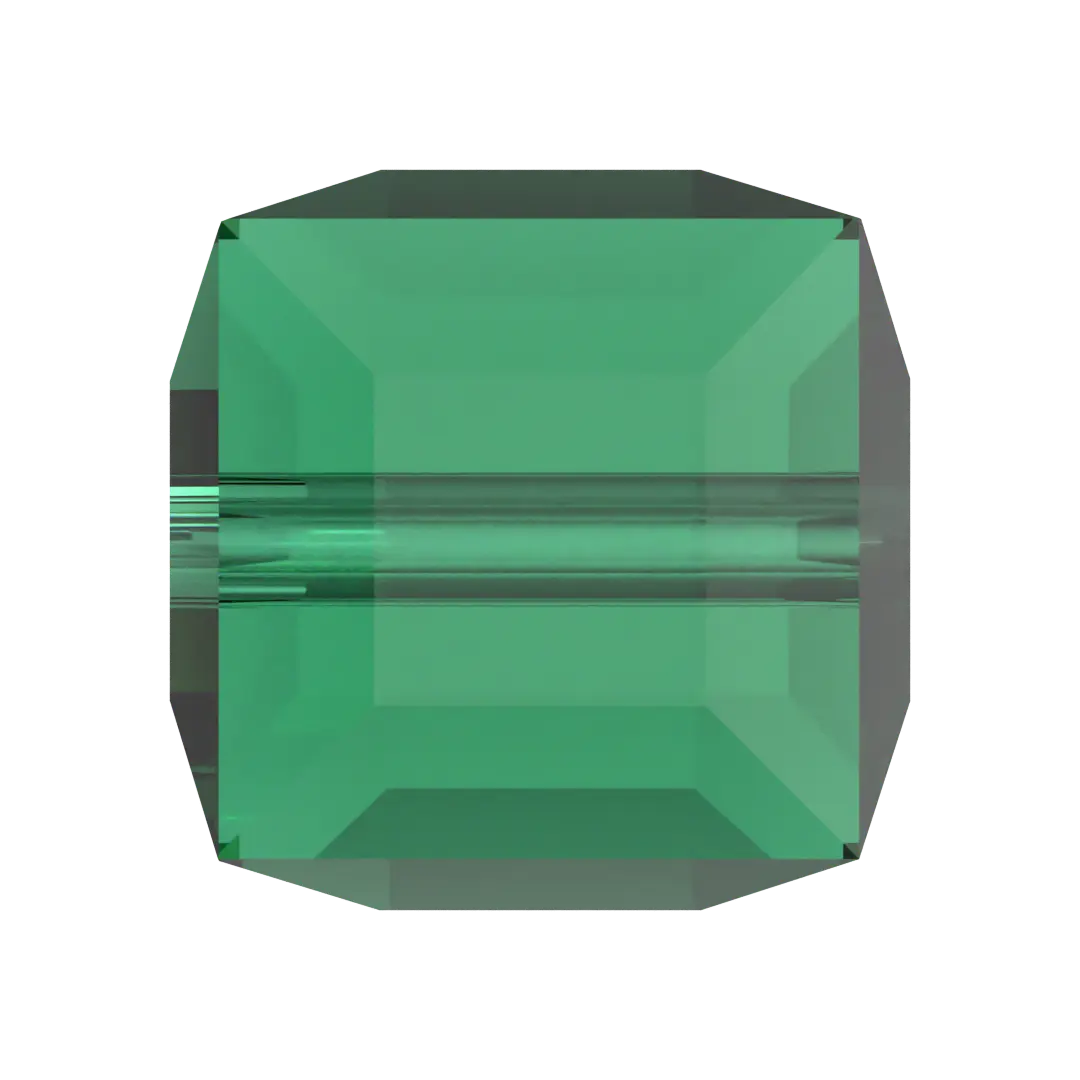 Swarovski Crystal Beads Cube (5601) Majestic Green - Bluestreak Crystals