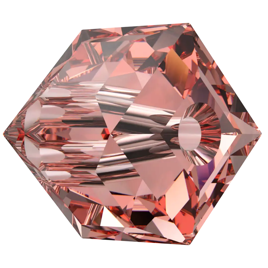 Serinity Crystal Beads Cube (5601) Rose Peach - Bluestreak Crystals