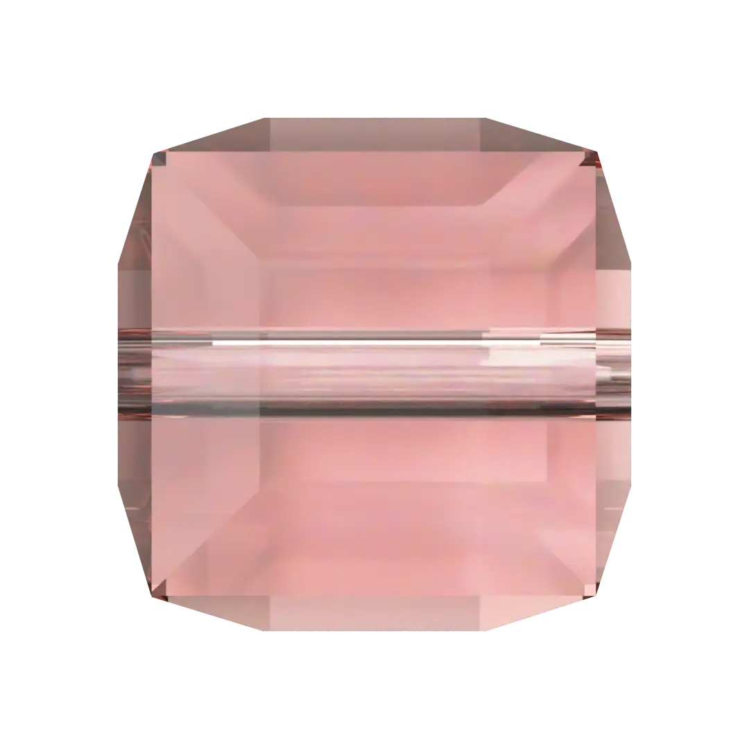 Serinity Crystal Beads Cube (5601) Rose Peach - Bluestreak Crystals