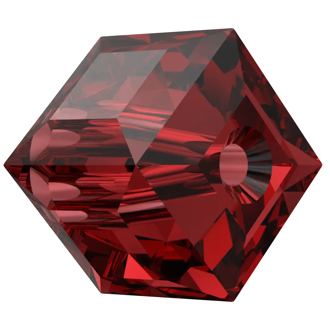 Serinity Crystal Beads Cube (5601) Siam - Bluestreak Crystals