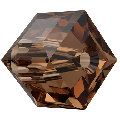 Serinity Crystal Beads Cube (5601) Smoked Topaz - Bluestreak Crystals