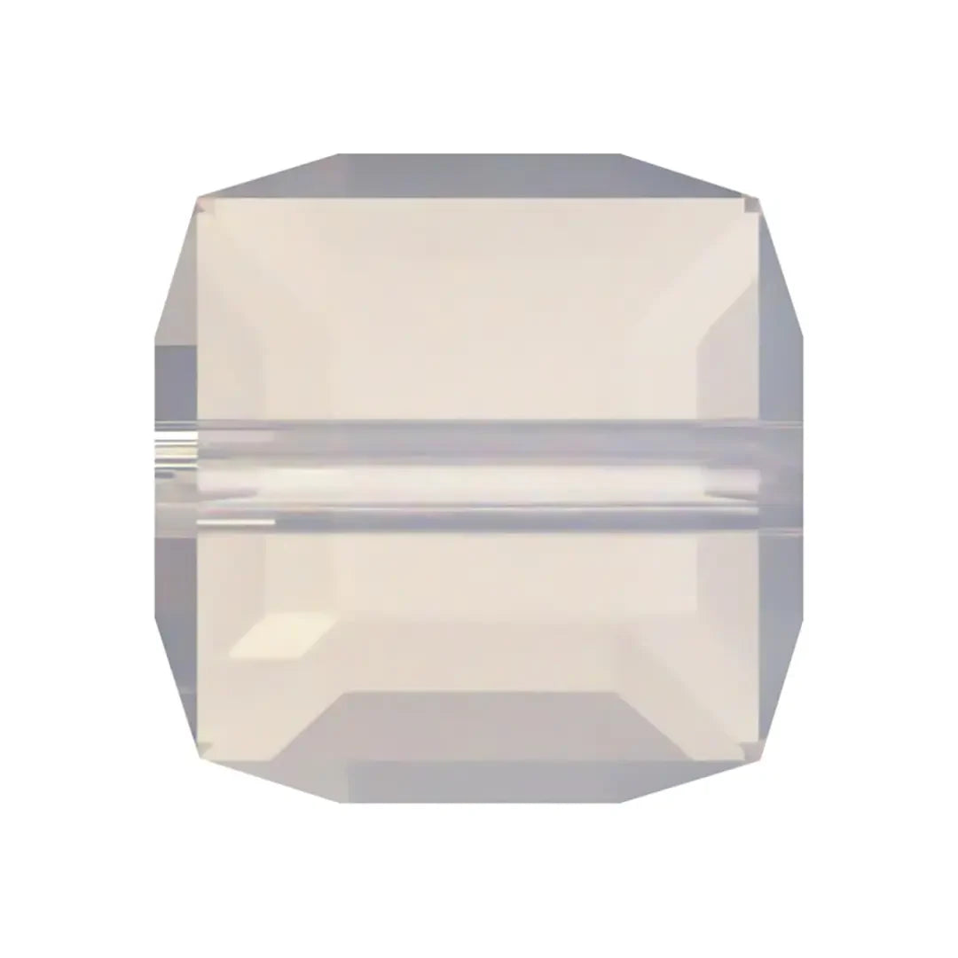 Serinity Crystal Beads Cube (5601) White Opal - Bluestreak Crystals