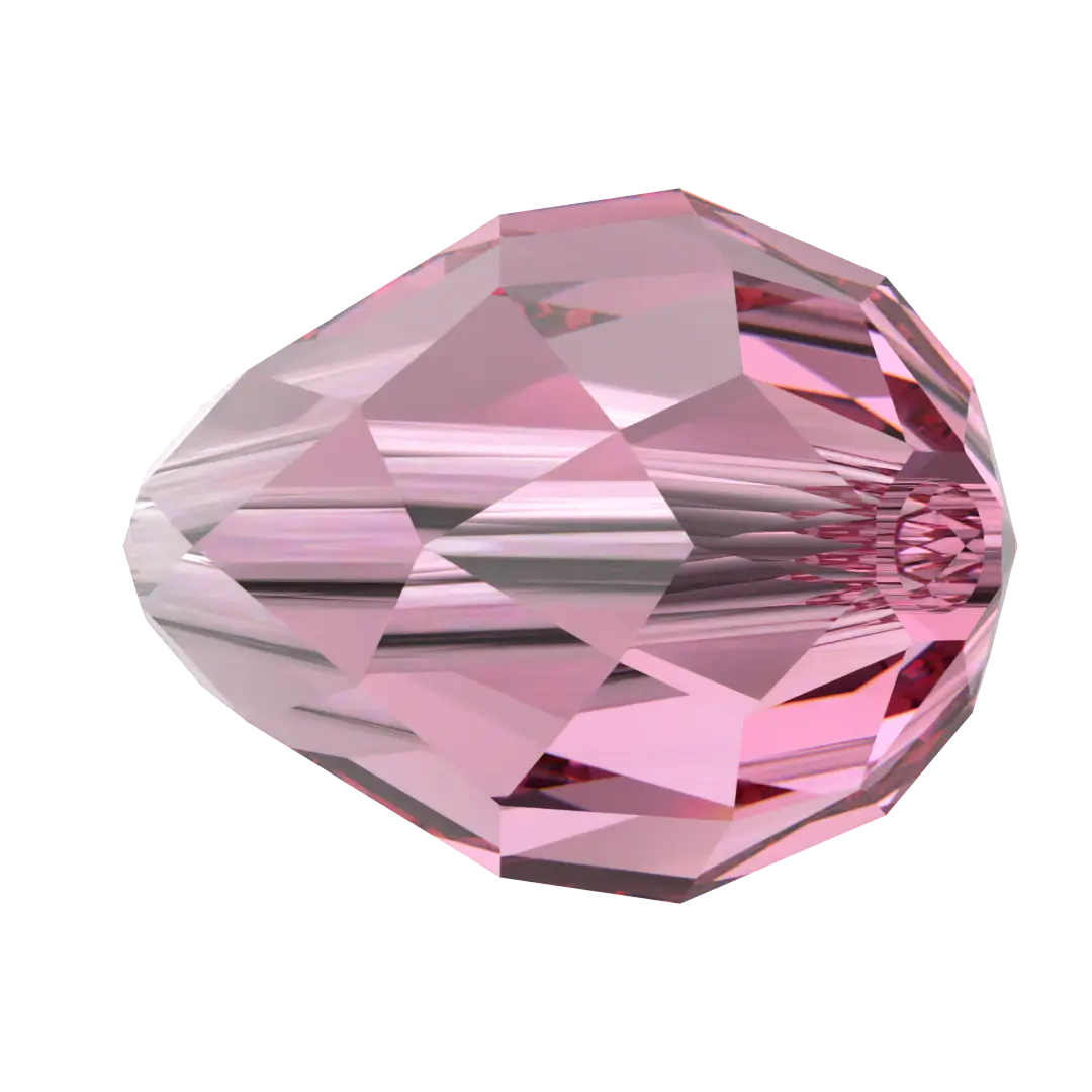 Serinity Crystal Beads Drop (5500) Rose - Bluestreak Crystals