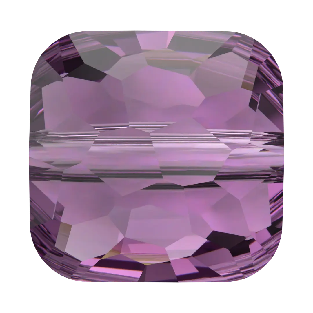 Serinity Crystal Beads Fantasy Square (5035) Amethyst - Bluestreak Crystals