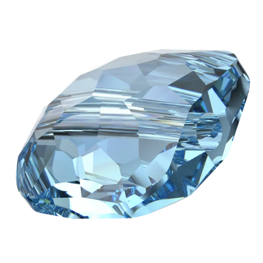 Serinity Crystal Beads Fantasy Square (5035) Aquamarine - Bluestreak Crystals