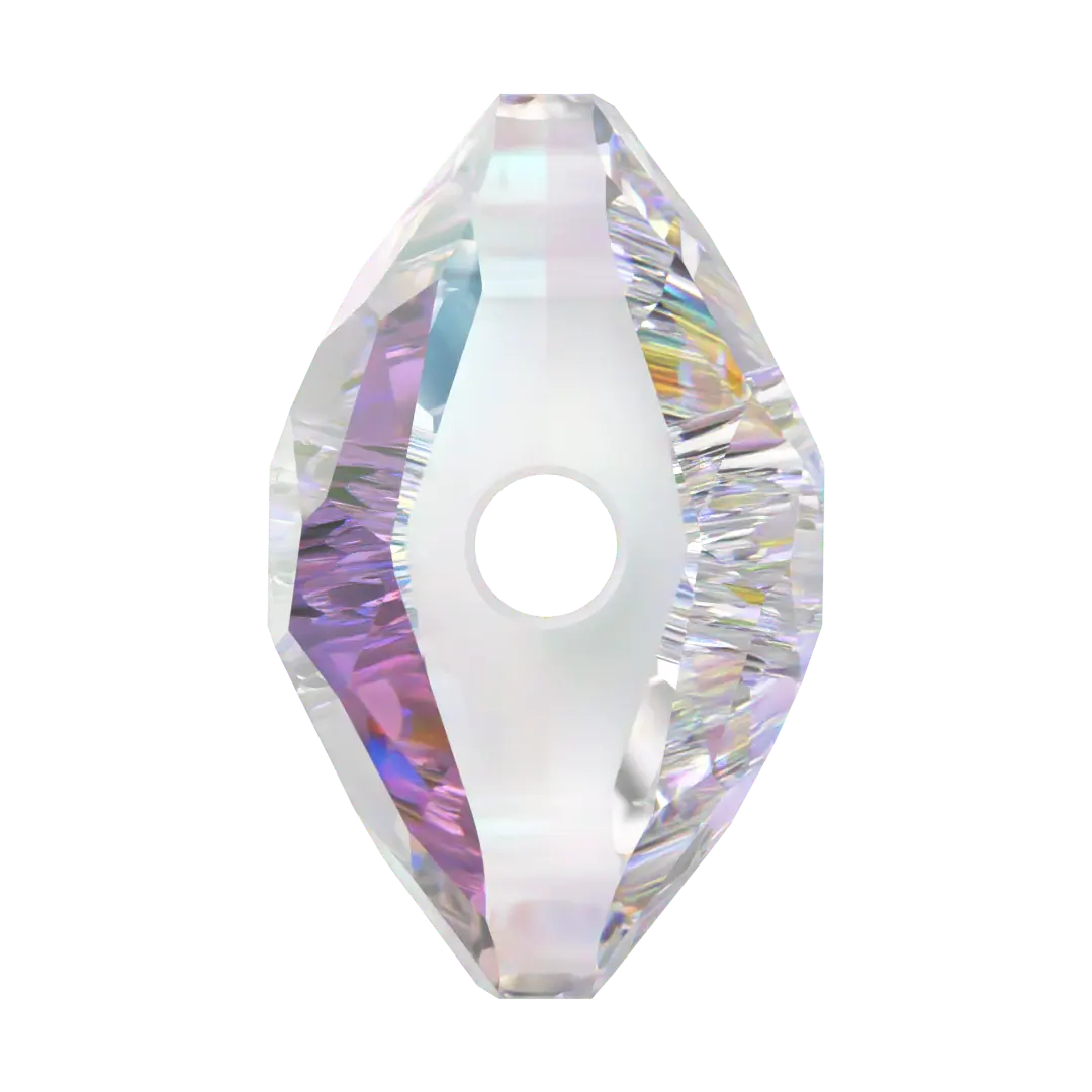 Serinity Crystal Beads Fantasy Square (5035) Crystal AB - Bluestreak Crystals