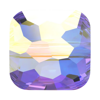 Serinity Crystal Beads Fantasy Square (5035) Crystal AB - Bluestreak Crystals