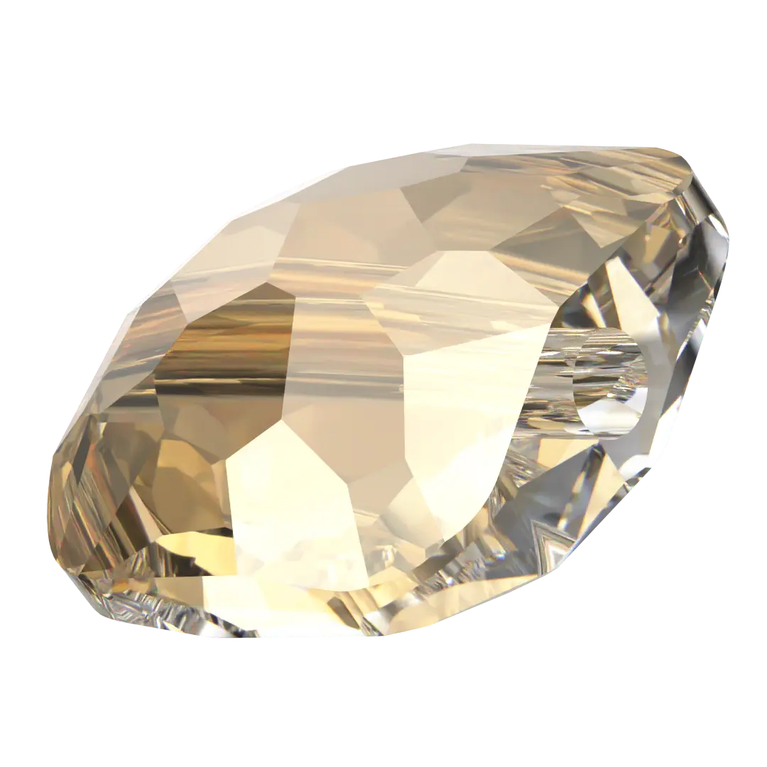 Serinity Crystal Beads Fantasy Square (5035) Crystal Golden Shadow - Bluestreak Crystals