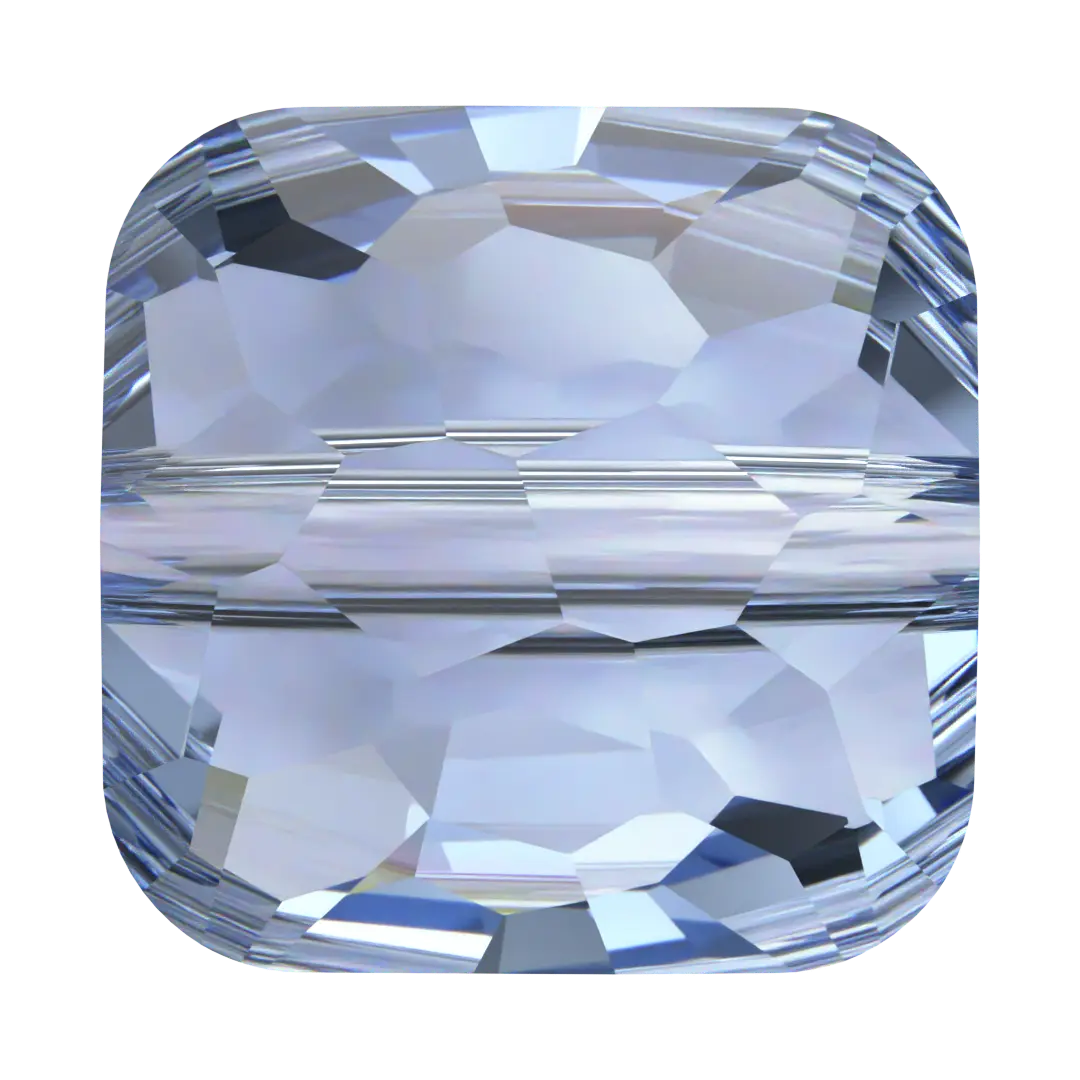 Serinity Crystal Beads Fantasy Square (5035) Light Sapphire - Bluestreak Crystals