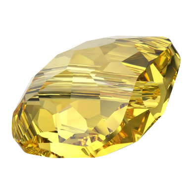 Serinity Crystal Beads Fantasy Square (5035) Light Topaz - Bluestreak Crystals