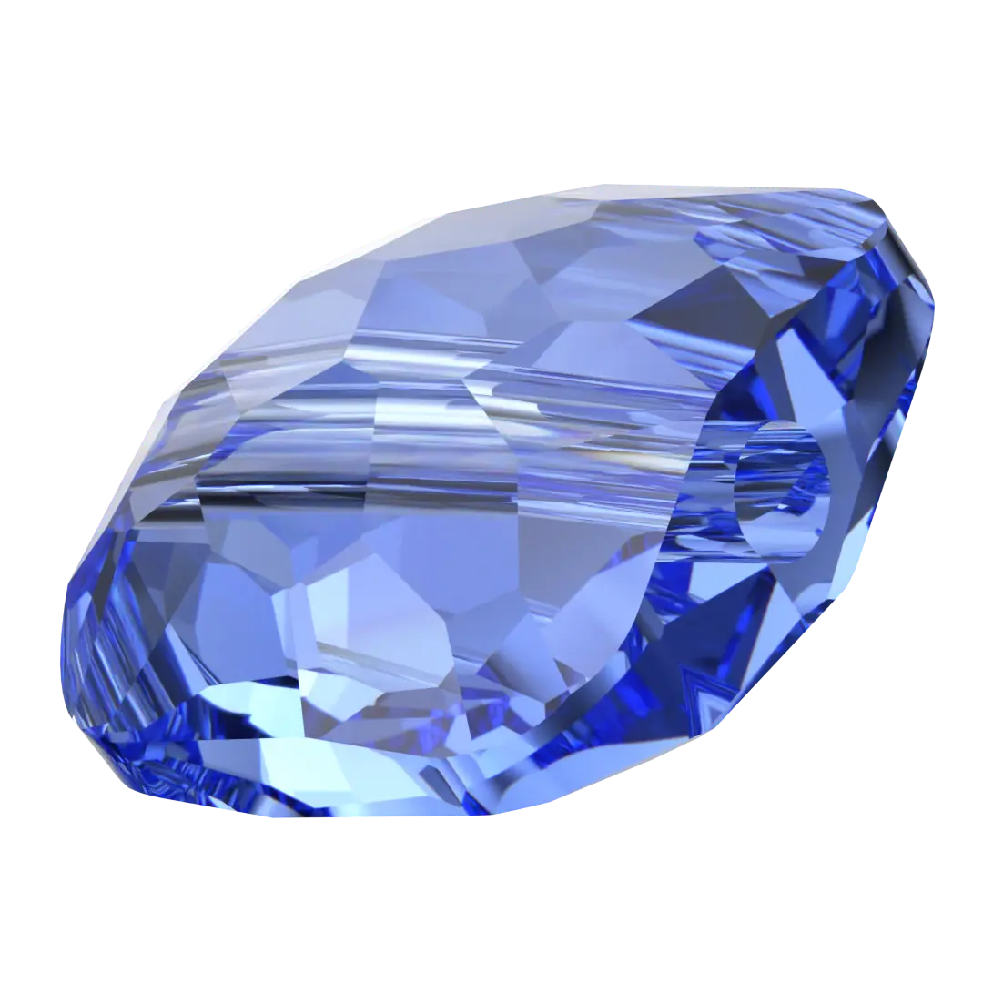 Serinity Crystal Beads Fantasy Square (5035) Sapphire - Bluestreak Crystals