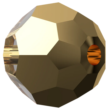 Serinity Crystal Beads Round (5000) Crystal Aurum X2 - Bluestreak Crystals