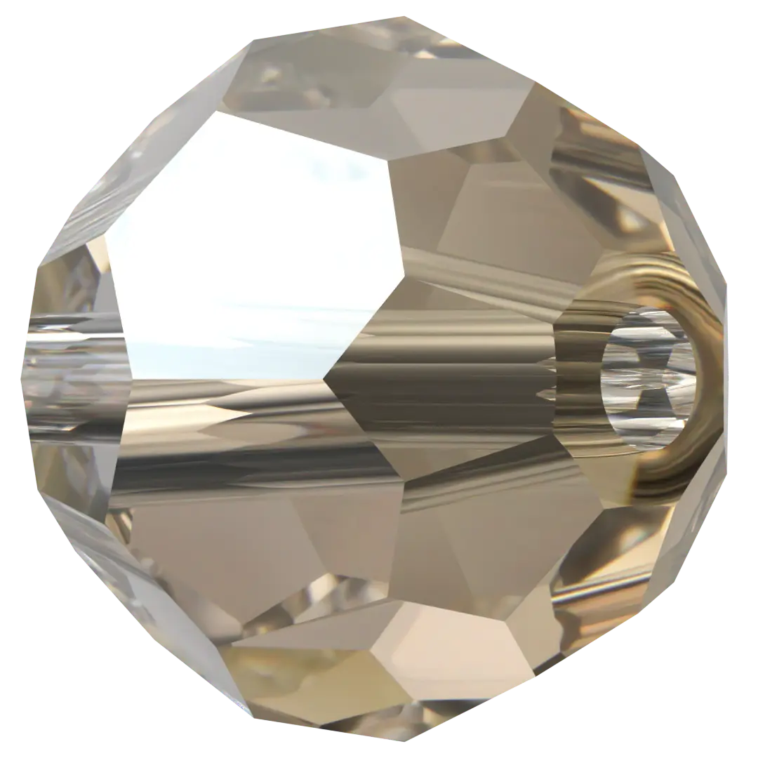 Serinity Crystal Beads Round (5000) Crystal Bronze - Bluestreak Crystals