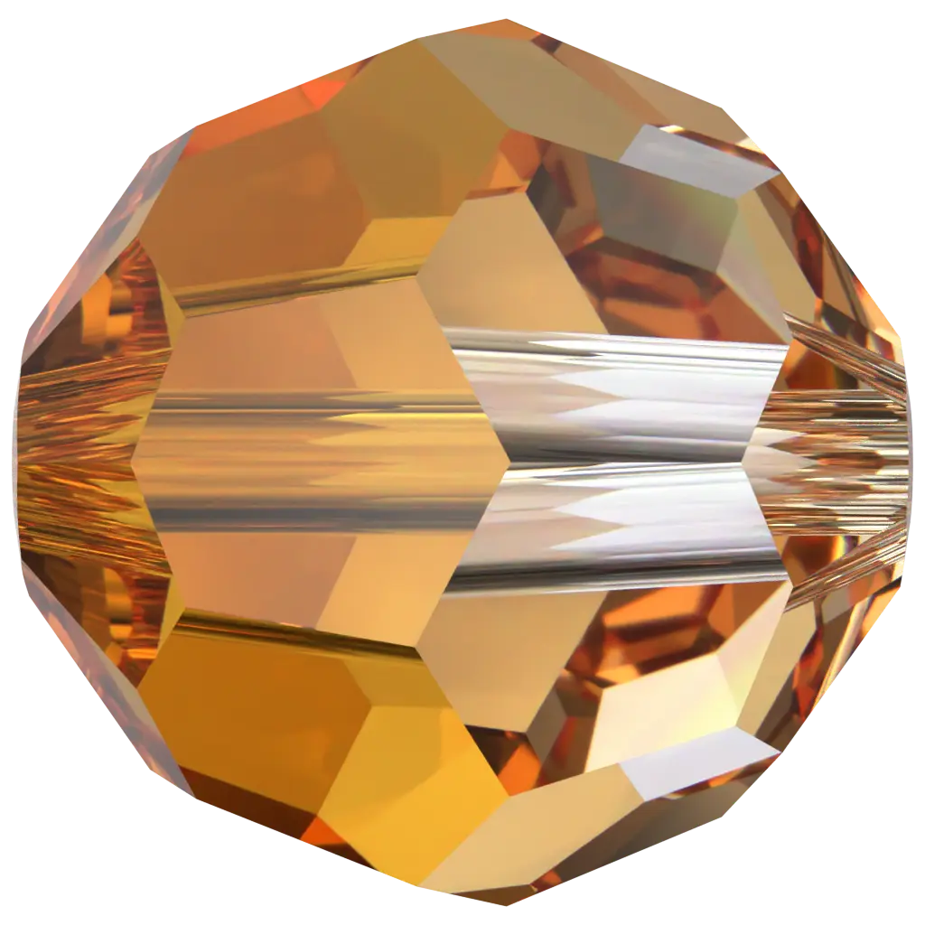 Serinity Crystal Beads Round (5000) Dark Orange - Bluestreak Crystals