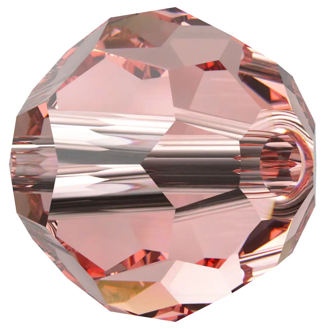 Swarovski Crystal Beads Round (5000) Rose Peach - Bluestreak Crystals