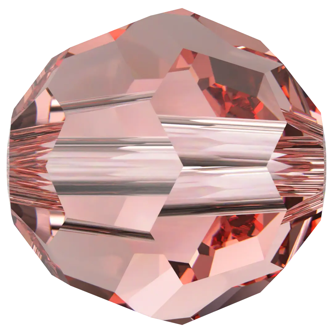 Swarovski Crystal Beads Round (5000) Rose Peach - Bluestreak Crystals