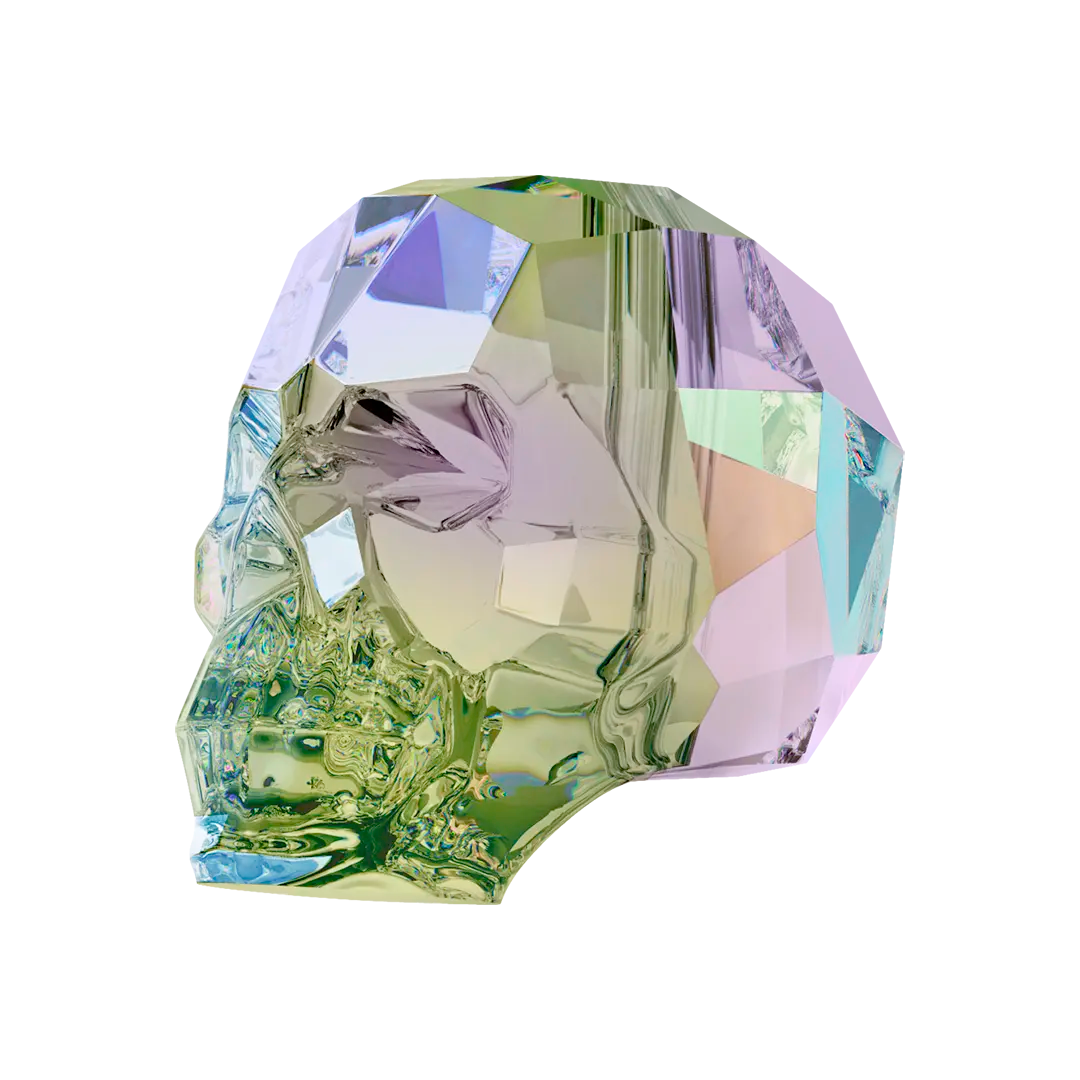 Serinity Crystal Beads Skull (5750) Crystal Paradise Shine - Bluestreak Crystals