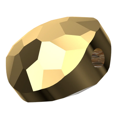 Serinity Crystal Beads Thin Round (5034) Crystal Aurum X2 - Bluestreak Crystals