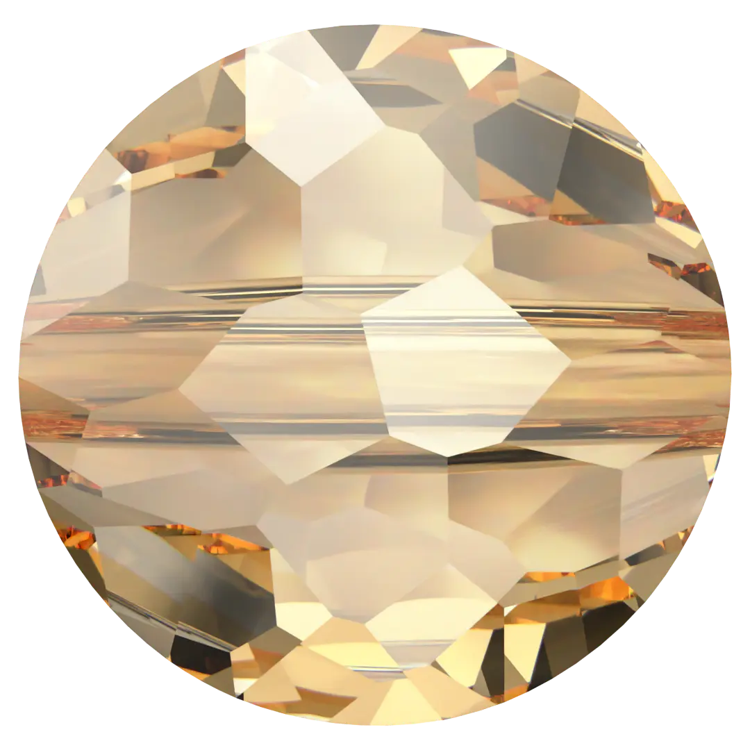 Serinity Crystal Beads Thin Round (5034) Crystal Golden Shadow - Bluestreak Crystals
