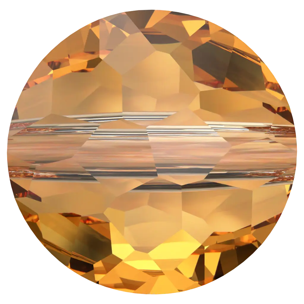 Serinity Crystal Beads Thin Round (5034) Dark Orange - Bluestreak Crystals