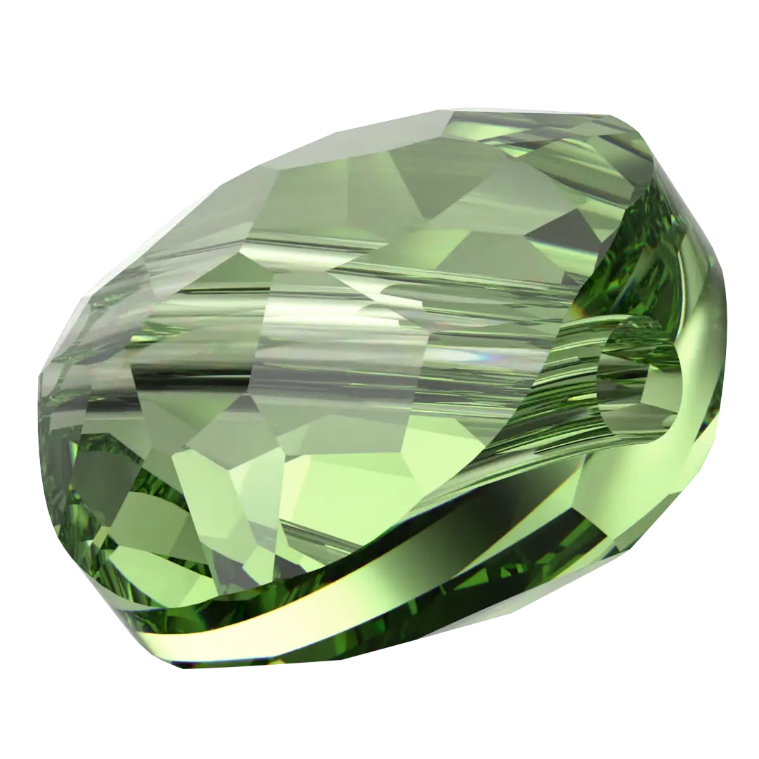 Serinity Crystal Beads Thin Round (5034) Dark Peridot - Bluestreak Crystals