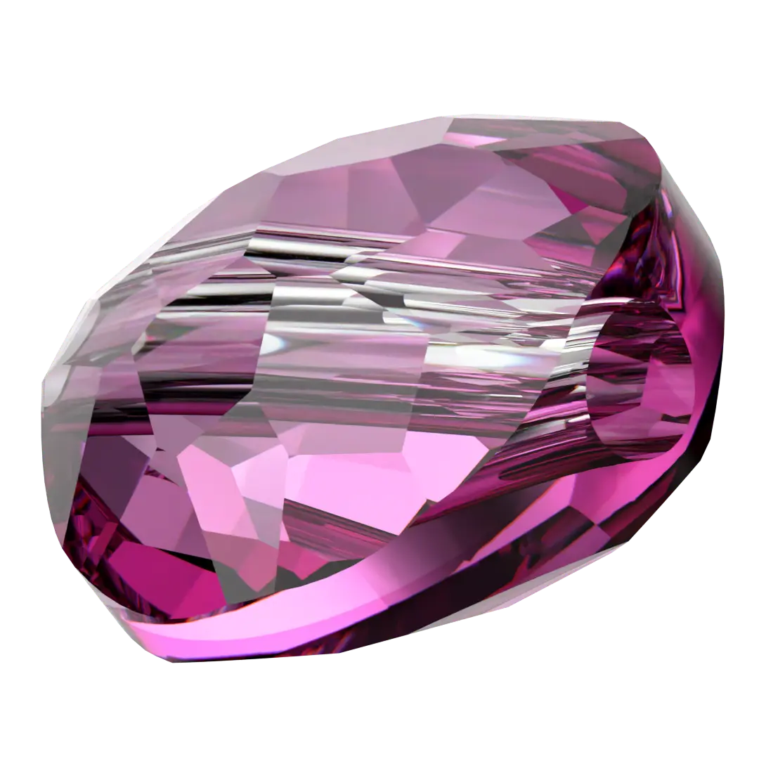 Serinity Crystal Beads Thin Round (5034) Dark Rose - Bluestreak Crystals