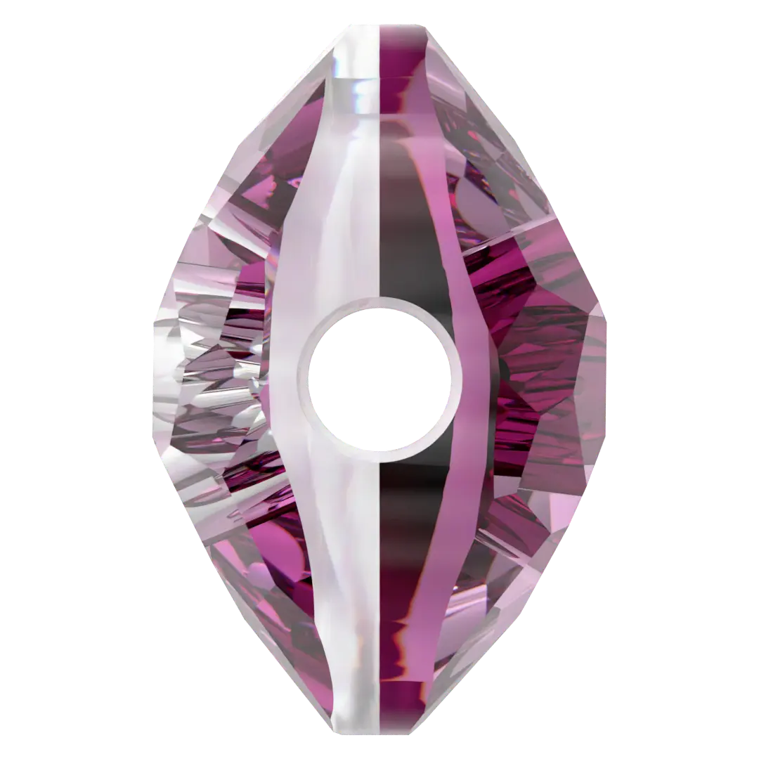 Serinity Crystal Beads Thin Round (5034) Dark Rose - Bluestreak Crystals