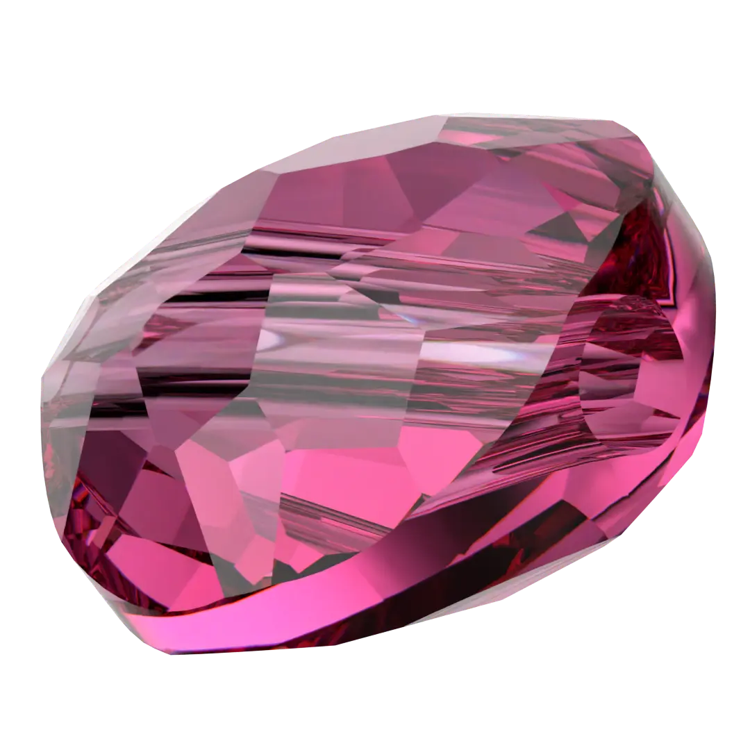 Serinity Crystal Beads Thin Round (5034) Fuchsia - Bluestreak Crystals