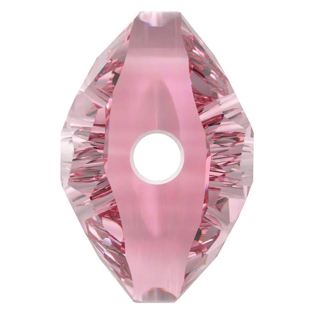 Serinity Crystal Beads Thin Round (5034) Light Rose - Bluestreak Crystals