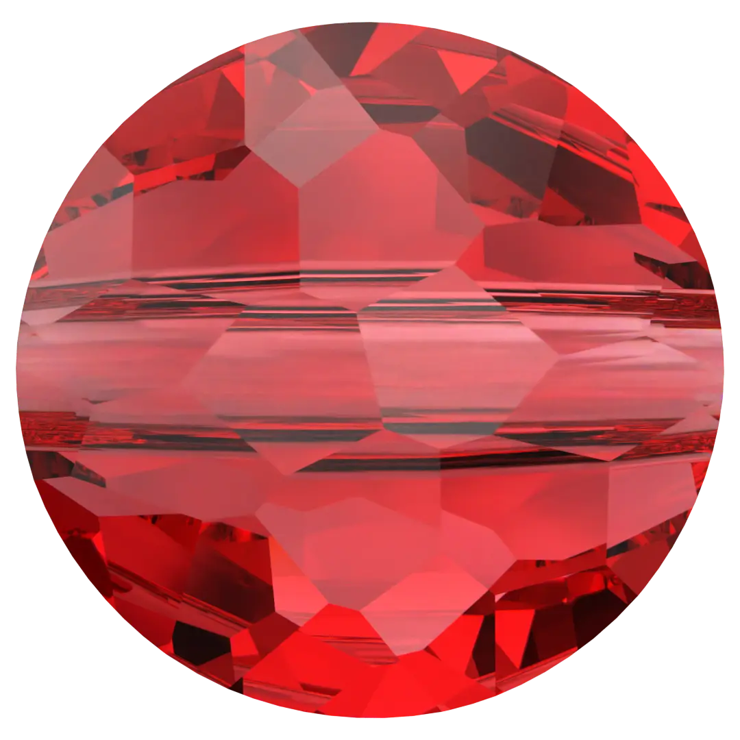 Serinity Crystal Beads Thin Round (5034) Light Siam - Bluestreak Crystals