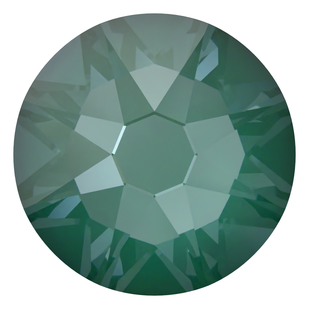 Serinity Flat Back Crystals Non Hotfix (2000, 2058 & 2088) Crystal Pine Green Ignite UNFOILED - Bluestreak Crystals
