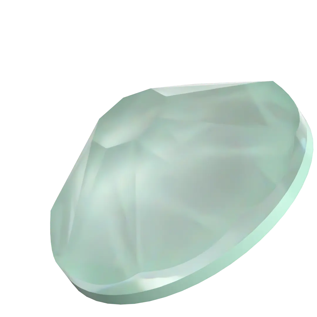 Serinity Flat Back Crystals Non Hotfix (2000, 2058 & 2088) Crystal Soft Mint Ignite UNFOILED - Bluestreak Crystals