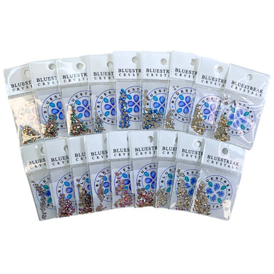 Serinity Flat Back Crystals Non Hotfix AB Collection - Bluestreak Crystals