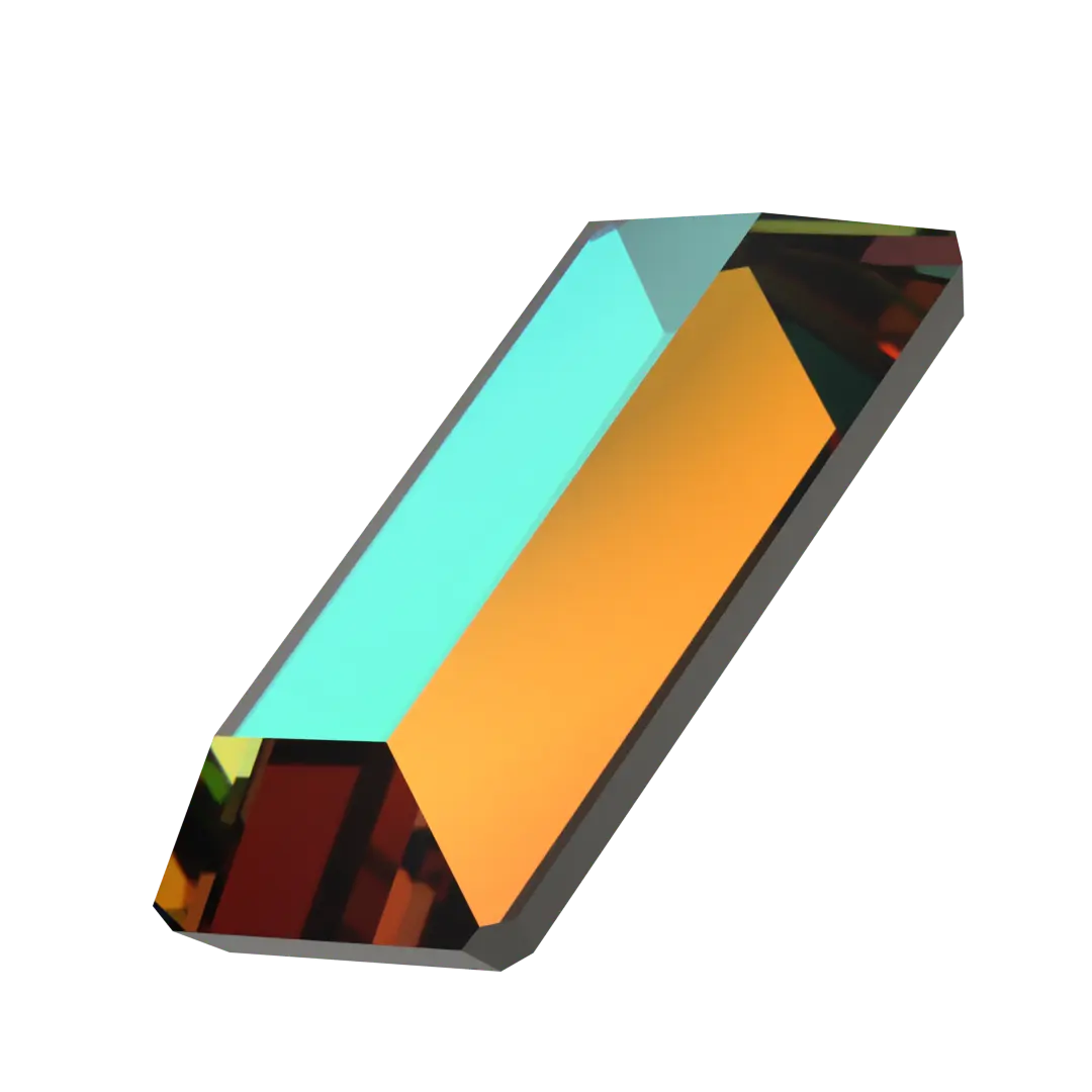 Serinity Flat Back Crystals Non Hotfix Baguette (2510) Crystal Vitrail Medium - Bluestreak Crystals